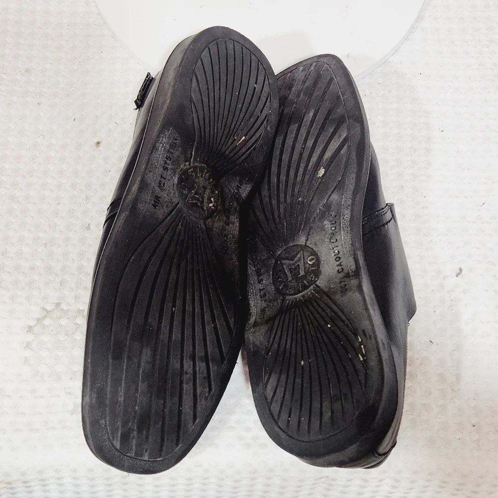 Mephisto Black Leather Lace-Up Shoes Air-Jet Size 11